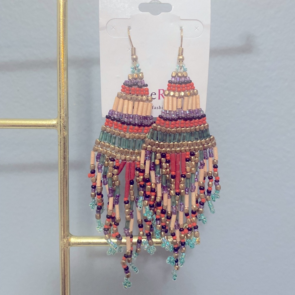 Beaded dangle Earrings Southwest Yellowstone style